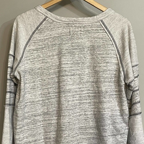 CCM Detroit Red Wings LS Raglan Distressed Grey Soft French Terry Fabric Logo XL - Picture 5 of 11